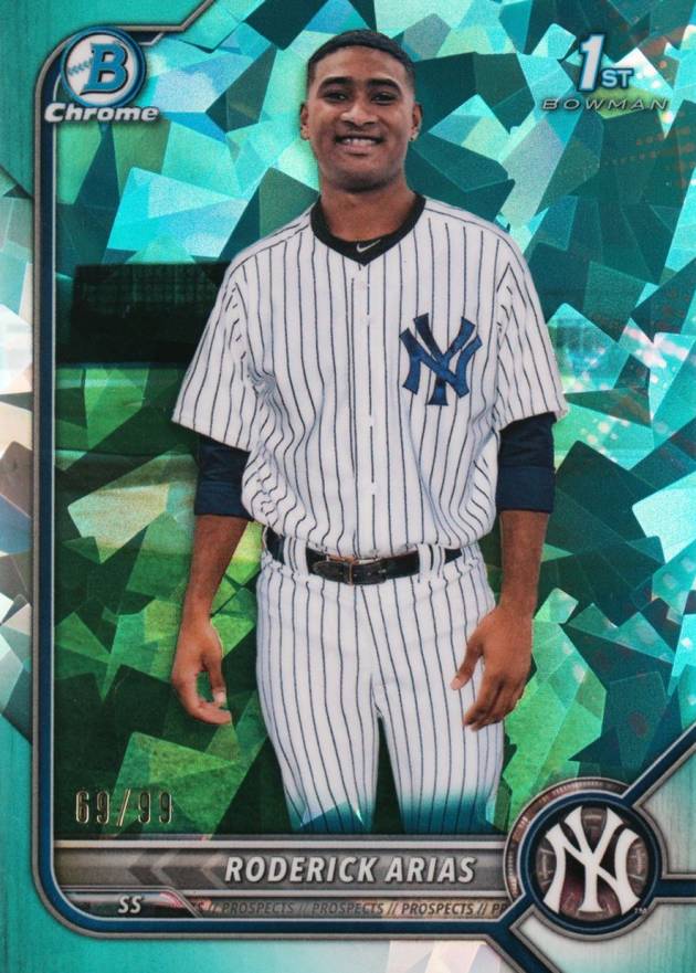 2022 Bowman Chrome Sapphire Edition Prospects Roderick Arias #BCP153 Baseball Card
