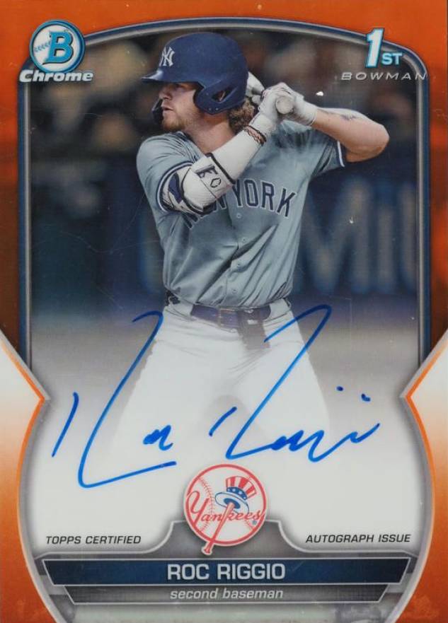 2023 Bowman Draft Chrome Prospect Autograph Roc Riggio #CDARR Baseball Card