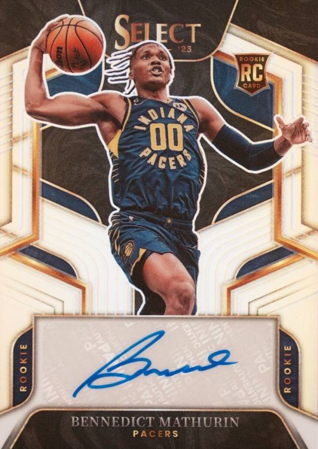 2022 Panini Select Rookie Signatures Bennedict Mathurin #RSBNM Basketball Card