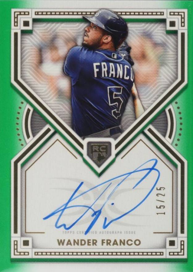 2022 Topps Definitive Definitive Rookie Autographs Wander Franco #WF Baseball Card