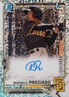 2021 Bowman Chrome Prospect Autographs #CPARPR Reginald Preciado Speckle Refractor Baseball Card