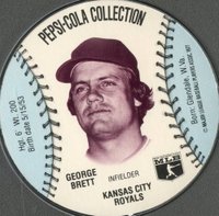 1977 Pepsi-Cola Baseball Stars Discs # George Brett Baseball Card
