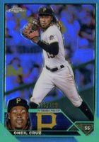 2023 Topps Chrome #15 Oneil Cruz Aqua Lava Refractor Baseball Card