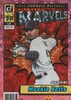 2022 Panini Donruss Marvels #M3 Mookie Betts Pink Fireworks Baseball Card