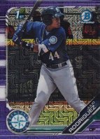 2019 Bowman Mega Box Chrome #33 Julio Rodriguez Purple Refractor Baseball Card