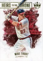 2019 Panini Diamond Kings Heirs to the Throne #HTT6 Mickey Mantle/Mike Trout Baseball Card