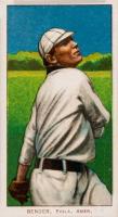 1909 White Borders El Principe De Gales #33 Chief Bender Pitching-Trees In Background Baseball Card
