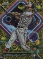 2023 Topps Cosmic Chrome #2 Gunnar Henderson Gold Interstellar Baseball Card