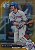 2017 Bowman Draft #BDC83 Peter Alonso Chrome-Gold Refractor Baseball Card