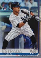 2019 Topps Update  #US168 Thairo Estrada Bunting-Rainbow Foil Baseball Card