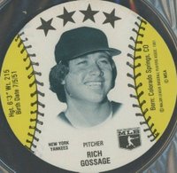 1982 On Deck Cookies Discs  # Rich Gossage Baseball Card