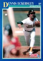 1991 Score #485 Dennis Eckersley Baseball Card