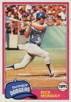 1981 Topps #726 Rick Monday Baseball Card