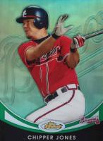 2010 Finest  #16 Chipper Jones Green Refractor Baseball Card