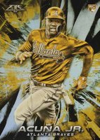 2018 Topps Fire  #109 Ronald Acuna Jr. Gold Minted Baseball Card