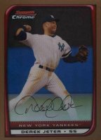 2008 Bowman Chrome #181 Derek Jeter Gold Refractor Baseball Card