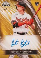 2024 Topps Chrome Black Autographs #HKJ Heston Kjerstad Gold Refractor Baseball Card
