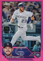2023 Topps Chrome #80 Kris Bryant Pink Refractor Baseball Card