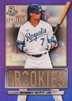 2022 Bowman Platinum Renowned Rookies #RR13 Bobby Witt Jr. Purple Baseball Card