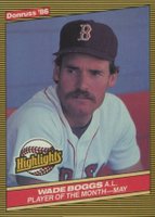 1986 Donruss Highlights #13 Wade Boggs Baseball Card