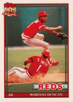 1991 Topps Tiffany #13 Mariano Duncan Baseball Card