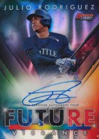 2021 Bowman's Best Future Vibrance #BFVAJR Julio Rodriguez Autograph-Lava Refractor Baseball Card