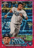 2023 Topps Chrome #18 Jonathan Aranda Magenta Speckle Baseball Card