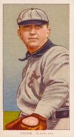 1909 White Borders Old Mill #521 Cy Young Glove Shows Baseball Card