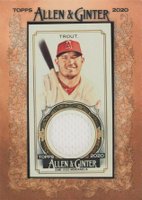 2020 Topps Allen & Ginter Mini Framed Relics #MFRMT Mike Trout Baseball Card