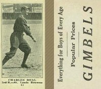 1916 Gimbels #44 Charles Deal Baseball Card