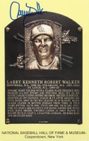 1999 Hall of Fame Autographs # Larry Walker Yellow HOF Plaque Baseball Card