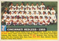 1956 Topps #90d Cincinnati Redlegs 1955 Date Baseball Card