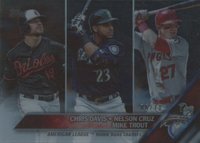 2016 Topps #26 Chris Davis/Mike Trout/Nelson Cruz Clear Baseball Card