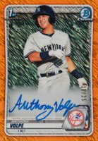 2020 Bowman Chrome Prospect Autographs #CPAAV Anthony Volpe Orange Shimmer Baseball Card