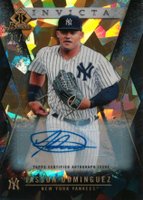 2021 Bowman Draft Bowman Invicta #BI17 Jasson Dominguez Autograph-Gold Atomic Refractor Baseball Card