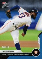 2020 Topps Now Off-Season #OS01 Cristian Javier Blue Baseball Card