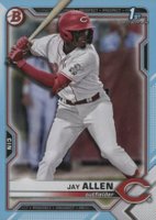 2021 Bowman Draft #BD11 Jay Allen Sky Blue Baseball Card