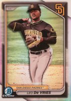 2024 Bowman Draft #BDC116 Leo de Vries Chrome-Refractor Baseball Card