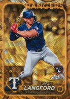 2024 Topps Gilded Collection #97 Wyatt Langford Gold Wave Baseball Card