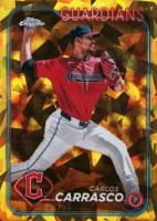 2024 Topps Chrome Sapphire Update Series #118 Carlos Carrasco Gold Baseball Card