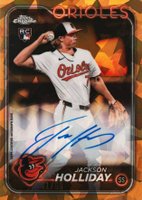 2024 Topps Chrome Sapphire Update Series Chrome Sapphire Autographs #JH Jackson Holliday Gold Baseball Card