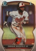 2023 Bowman Draft #BDC188 Enrique Bradfield Jr. Chrome-Refractor Baseball Card