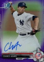 2017 Bowman Prospects Autographs #CAD Chance Adams Chrome-Purple Refractor Baseball Card