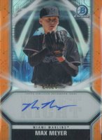 2020 Bowman Draft Draft Night Autographs #DNAMM Max Meyer Orange Refractor Baseball Card