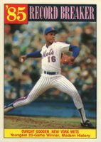 1986 Topps Tiffany #202 Dwight Gooden Record Breaker Baseball Card