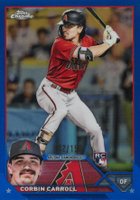 2023 Topps Chrome #95 Corbin Carroll Blue Refractor Baseball Card