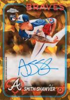 2024 Topps Chrome Sapphire Chrome Sapphire Autographs #CSAAS AJ Smith-Shawver Gold Baseball Card