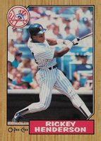 1987 O-Pee-Chee #7 Rickey Henderson Baseball Card