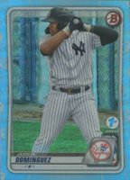 2020 Bowman Draft 1st Edition #BD151 Jasson Dominguez Sky Blue Foil Baseball Card