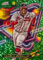 2023 Topps Cosmic Chrome #68 Ronald Acuna Jr. Green Space Dust Baseball Card
